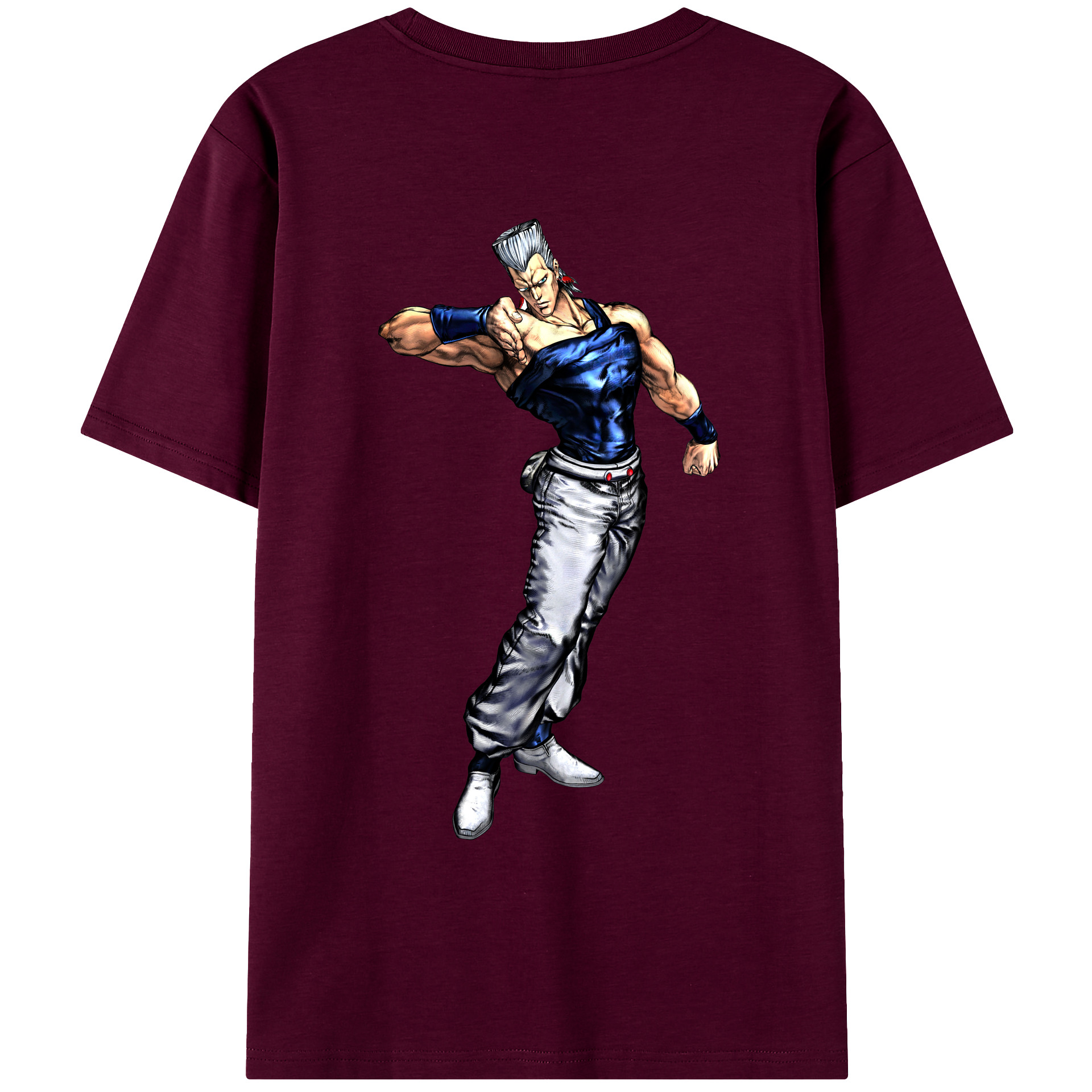 （画像用） ジョジョの奇妙な冒険 ジャン＝ピエール?ポルナレフ JoJo's Bizarre Adventure Jan Pierre Polnareff レディース半袖Tシャツ(バックプリント)